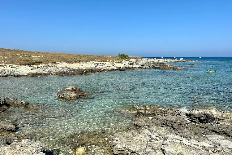 Il mare della splendida Baia dell'Orte, nei dintorni di Otranto.