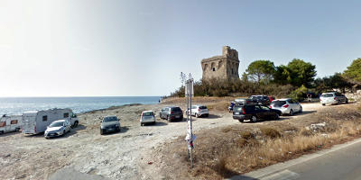 La Torre Sabea sulla costa di Rivabella a Gallipoli, nel Salento.