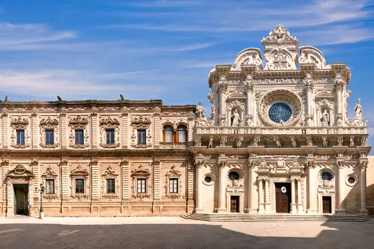 Lecce, la basilica di Santa Croce e Palazzo dei Celestini.