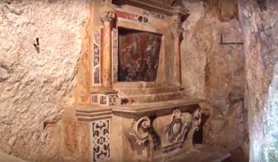La cripta nel santuario di Sant'Oronzo a Ostuni.