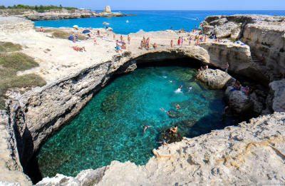 The Grotta della Poesia in Roca Vecchia, near San Foca.