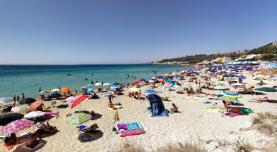 Spiaggia di Lido Conchiglie vicino Gallipoli.