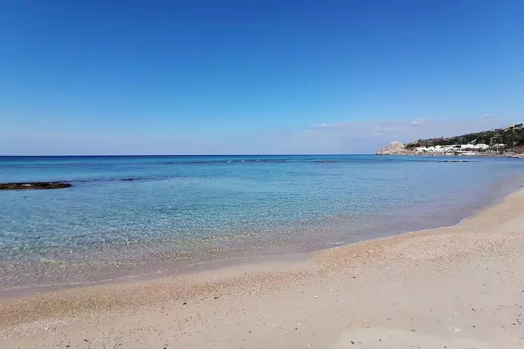 La spiaggia di Lido Conchiglie vicino Gallipoli.